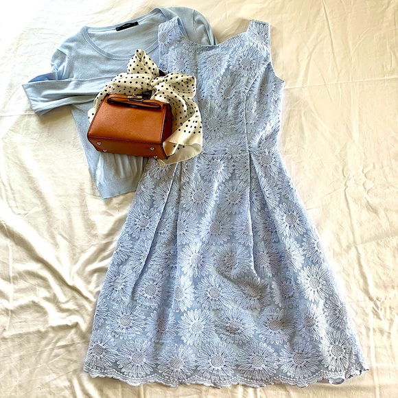 HALLHUBER Two-piece Floral A-Line Dress S + jacket - Picture 1 of 9